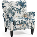 High Back Upholstered Fabric Button Sofa Chair
