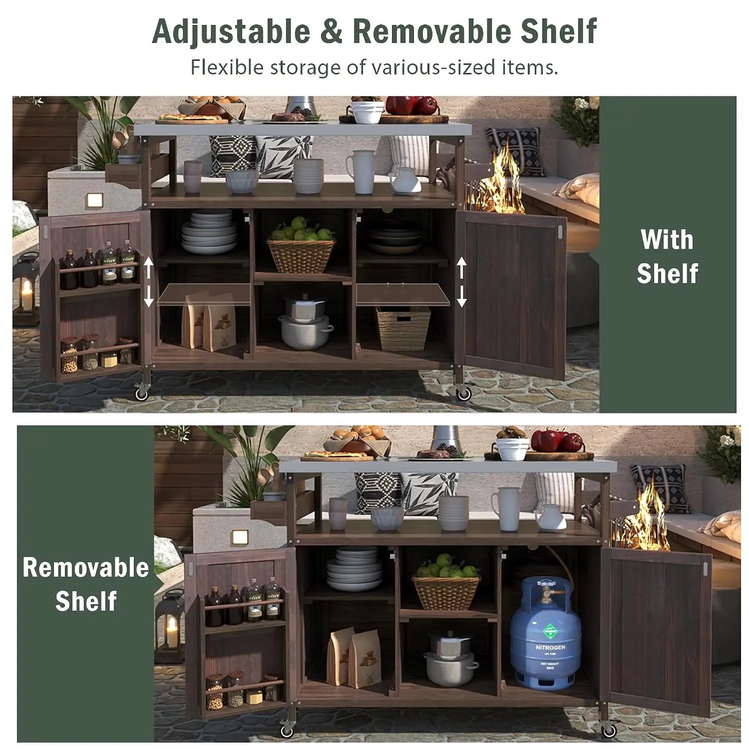 Outdoor Kitchen Island Cart