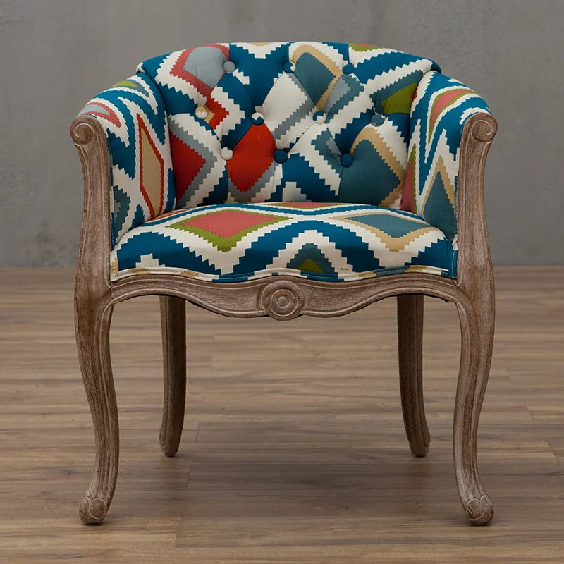 Leisure Sofa Chair, Solid Wood Antique Dining Chair,