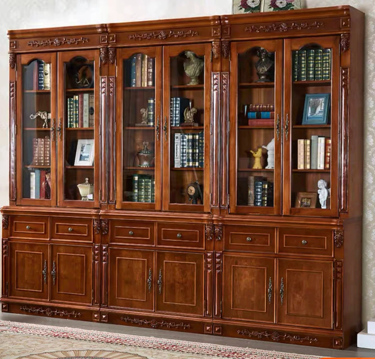 American solid wood desk boss big Executive desk and Chair