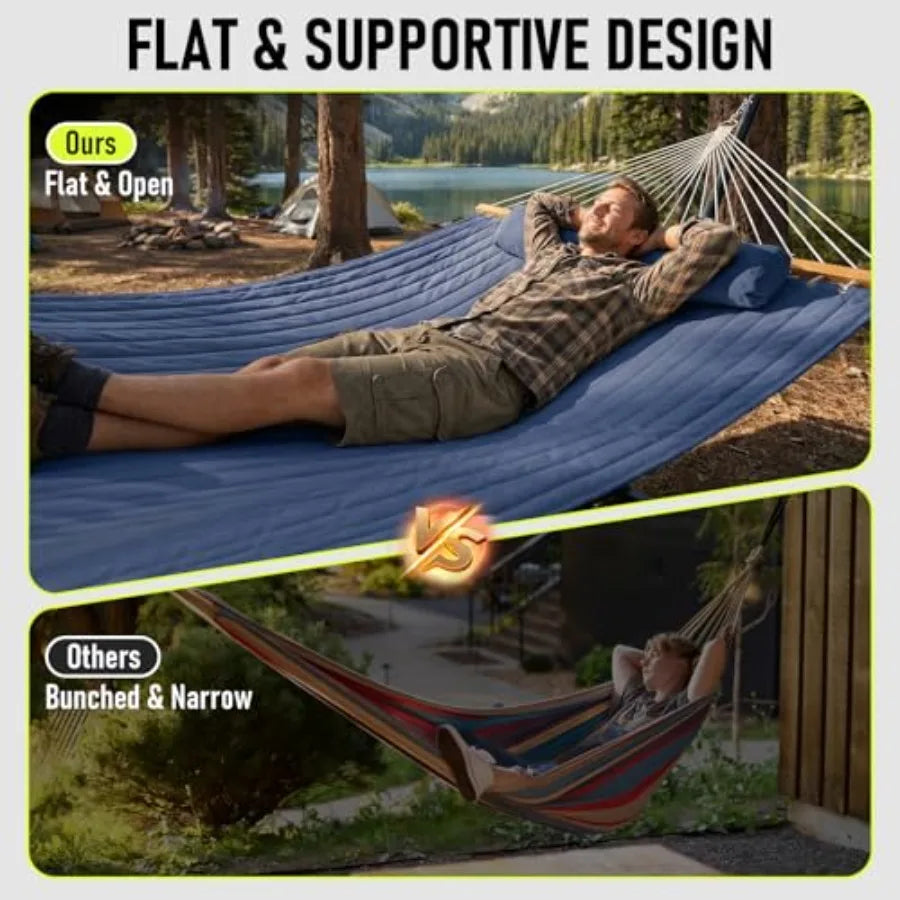 Double Hammock with Stand for Outdoor