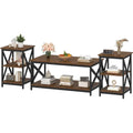 3-Piece Industrial Style Coffee Table Set