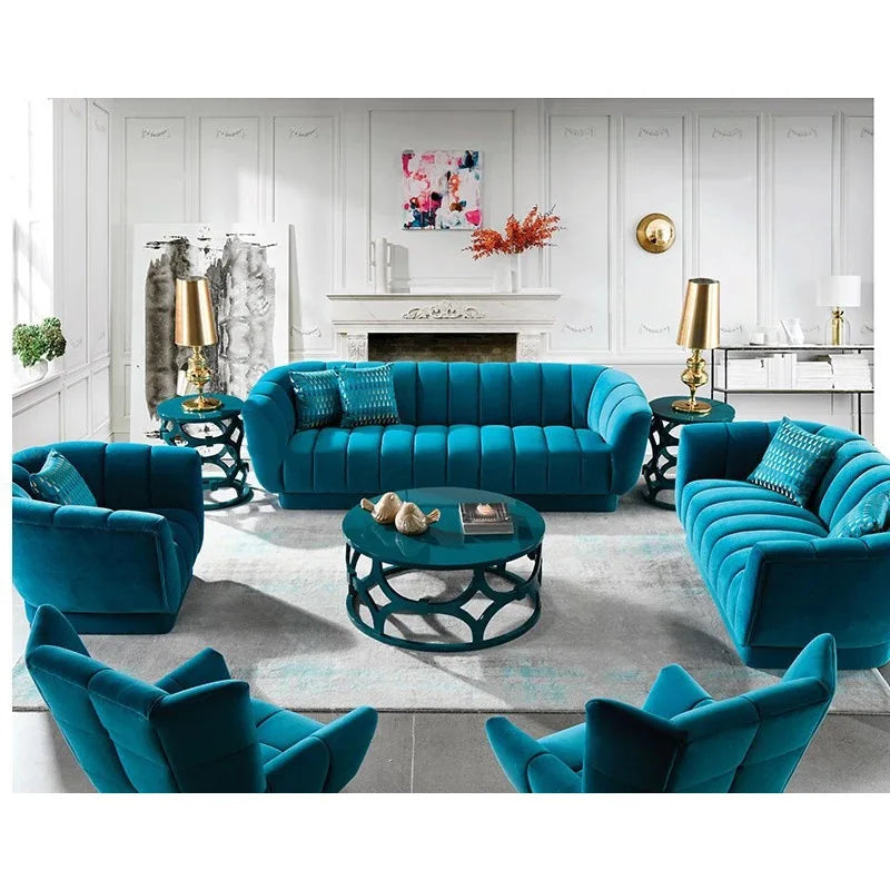 Blue Luxury Chesterfield Couch