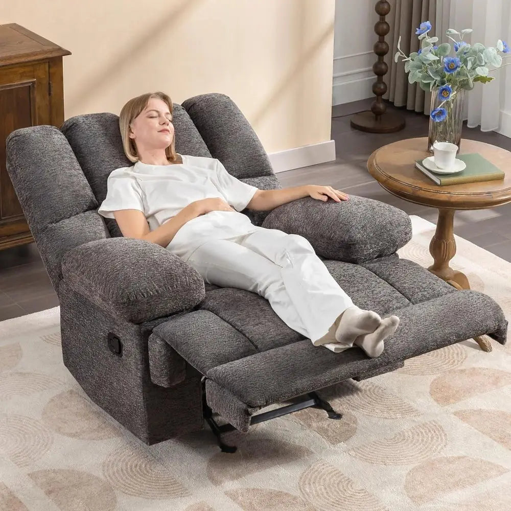 Extra Large Manual Rocker Recliner for Big and Tall, 350 LB Capacity,