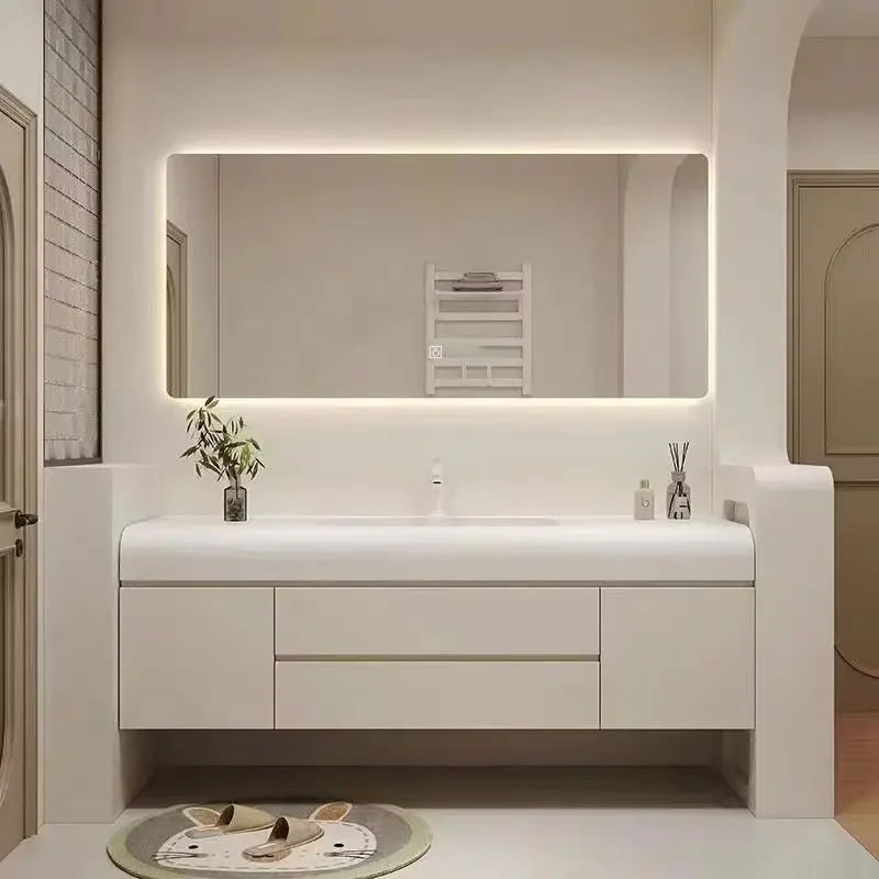 Luxury Cabinet White Rock Integrated Washbasin