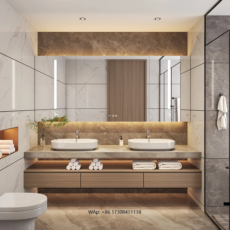 Wall Mounted Bathroom Mirror Cabinet Set