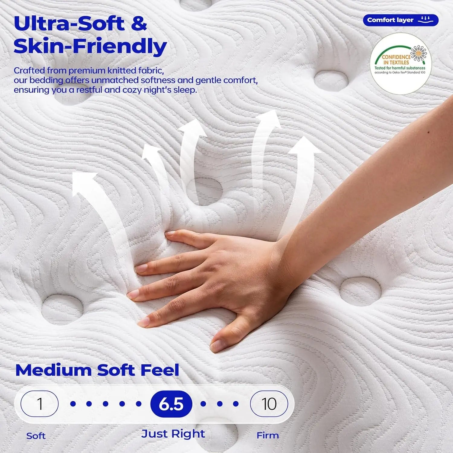 Luxury Mattress Bed 5 Star Hotel 11" Individually Wrapped