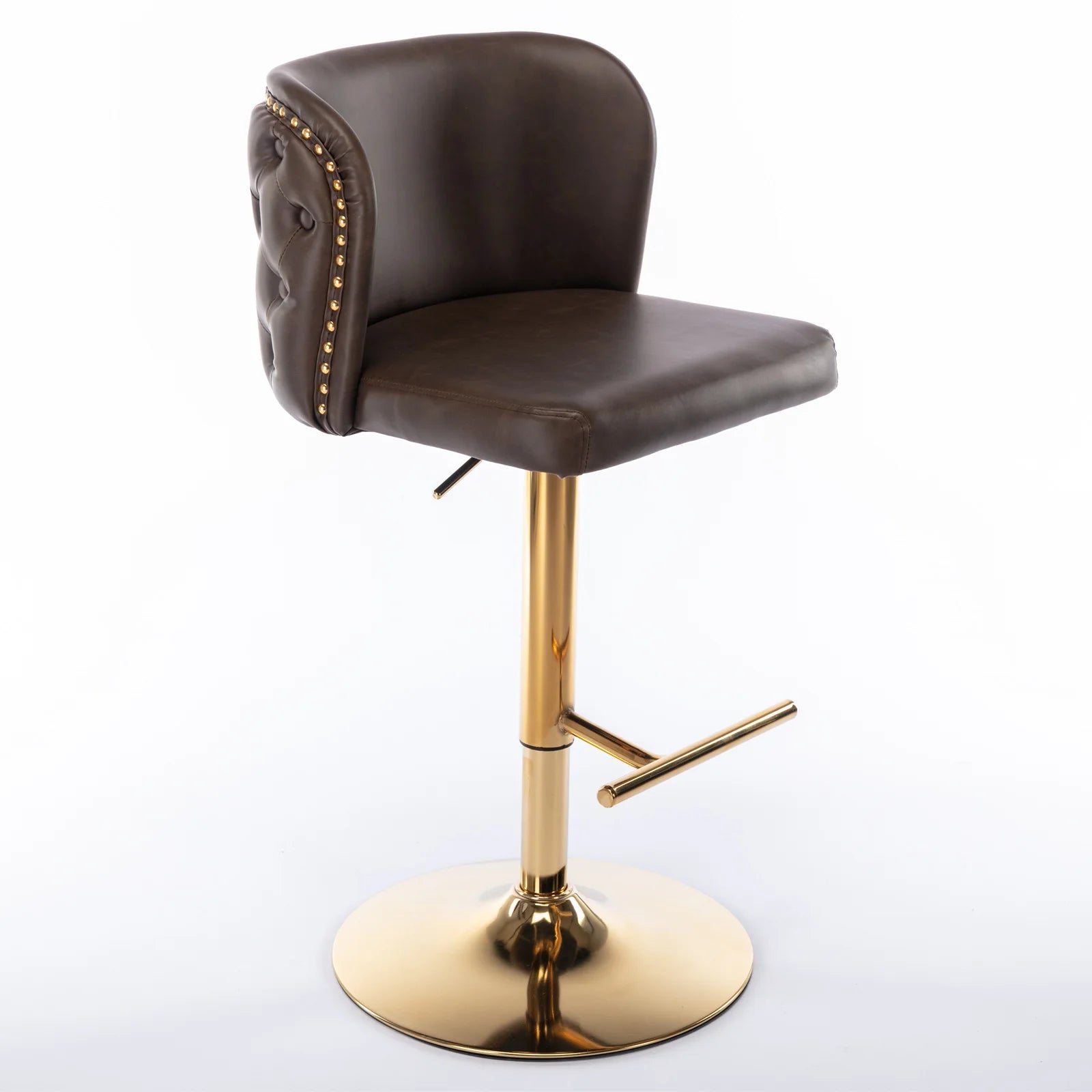 2Pcs Swivel Bar Kitchen Chairs  Upholstered Counter Height