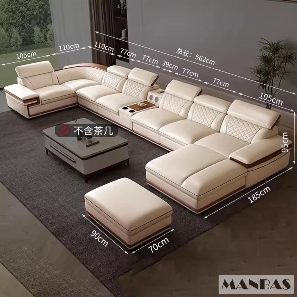 Italian Genuine Leather Sofa Set
