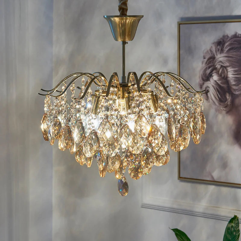 Luxury French Crystal Ceiling Pendant Lamp