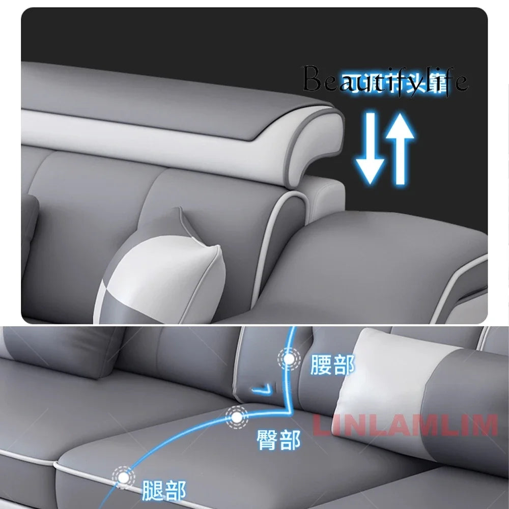 Modern Scientific Cloth Sectional Sofa Set with Chaise Lounge