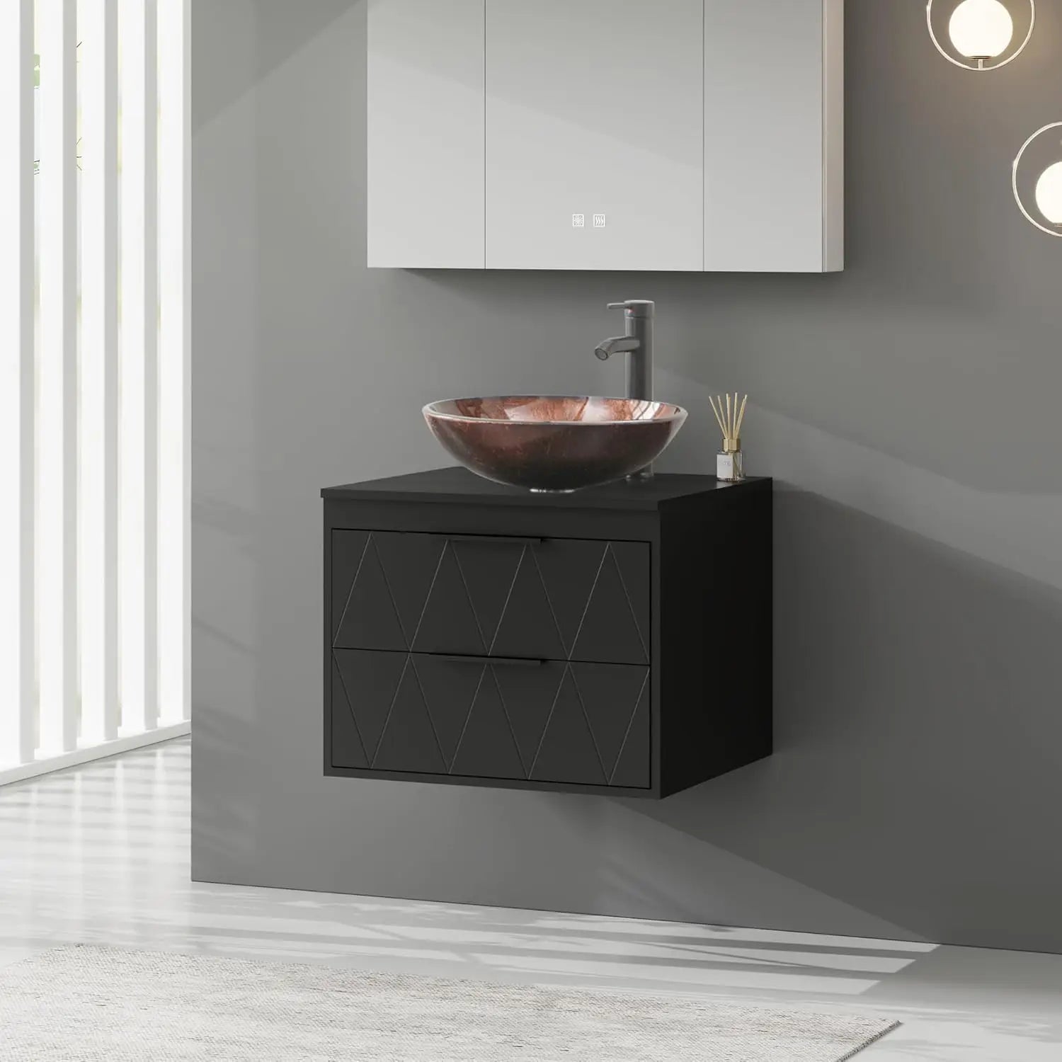 24" Floating Bathroom Vanities with Sink Combo