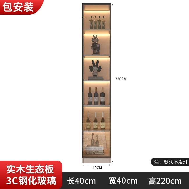 Kitchen Cabinet Sideboards Tall Cabinet with Glass Doors and Drawer Wine Cabinet Pantry Hunch with Shelves Kitchen Island