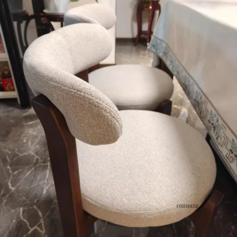 Solid Wood Dining Room Backrest Chairs