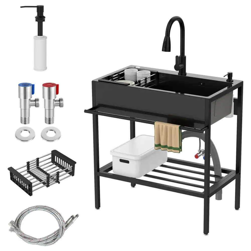 Heavy Duty 304 Stainless Steel Free Standing Utility Sink