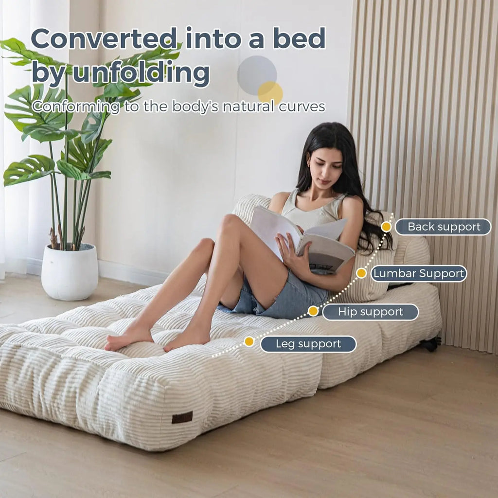 Vacuum Compression Sofa Foldable Simple Fabric Corner Modular Couch