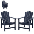 Stackable Adirondack Chairs Set of 2, Weather-Resistant Outdoor Patio Seating