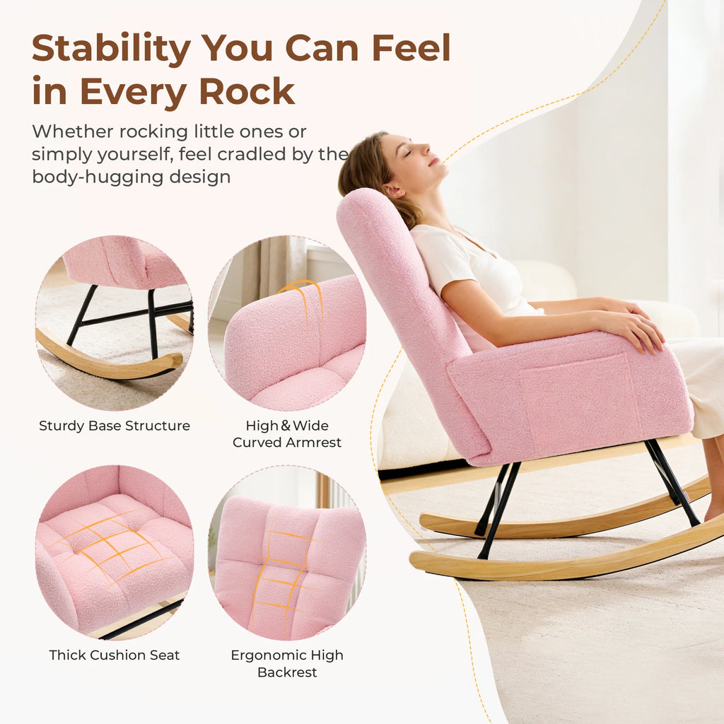 Upholstered Saucer Rocking Chair