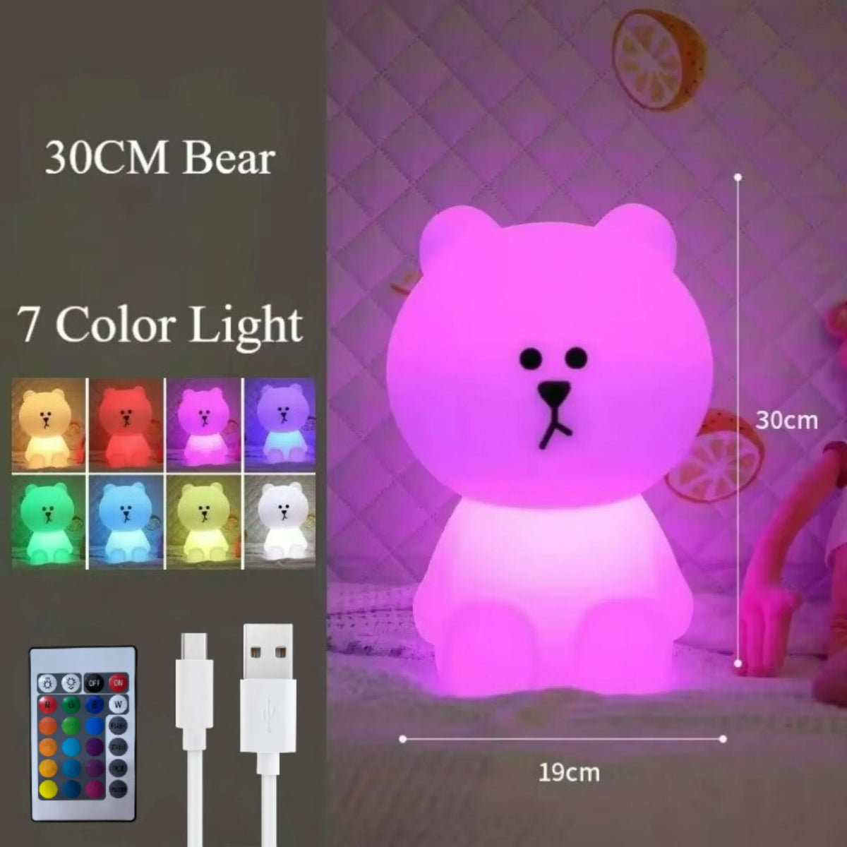 Cute Lighting Mood Light with Remote Control Dimming