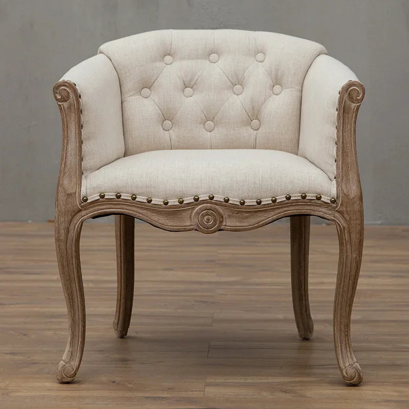 Leisure Sofa Chair, Solid Wood Antique Dining Chair,