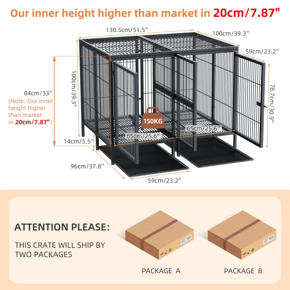 Heavy Duty Large Dog Raised Crate