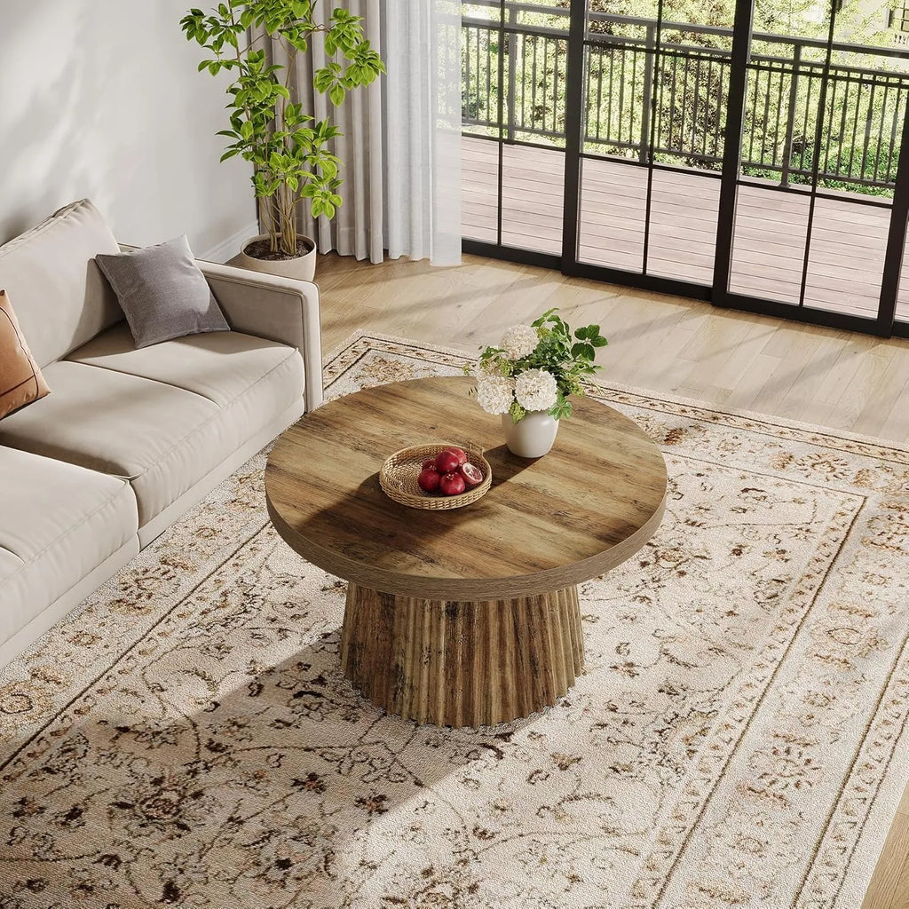 Small Farmhouse Round Coffee Table