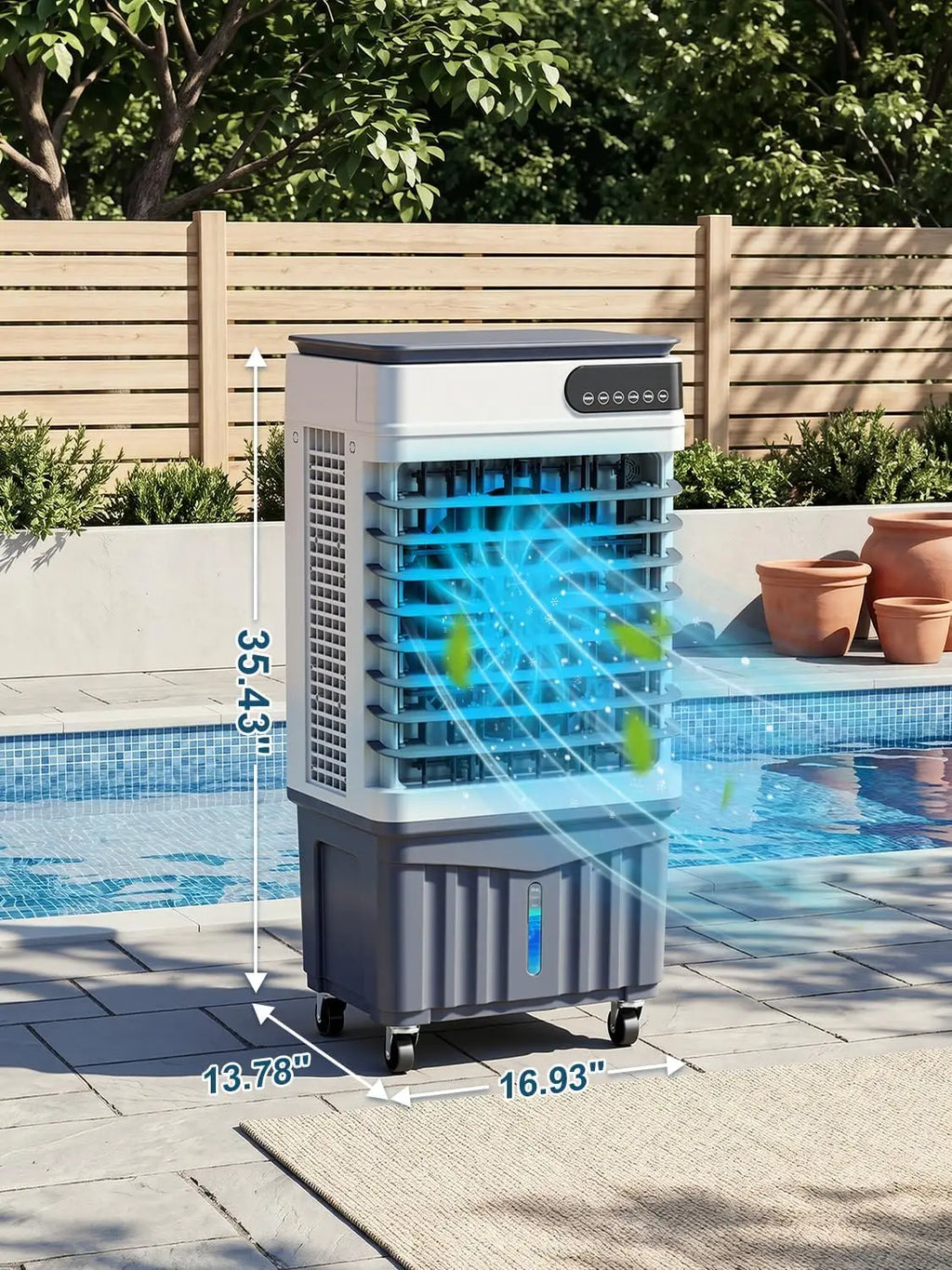 3400CFM Portable Evaporative Air Cooler,