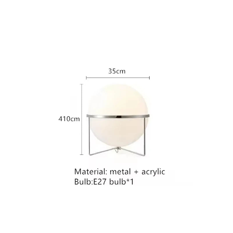 Modern Creative Floor Lamp White Yellow Acrylic Ball