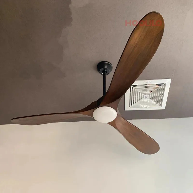 3 Wooden Blade  Decorative Ceiling Fan Light Remote Control