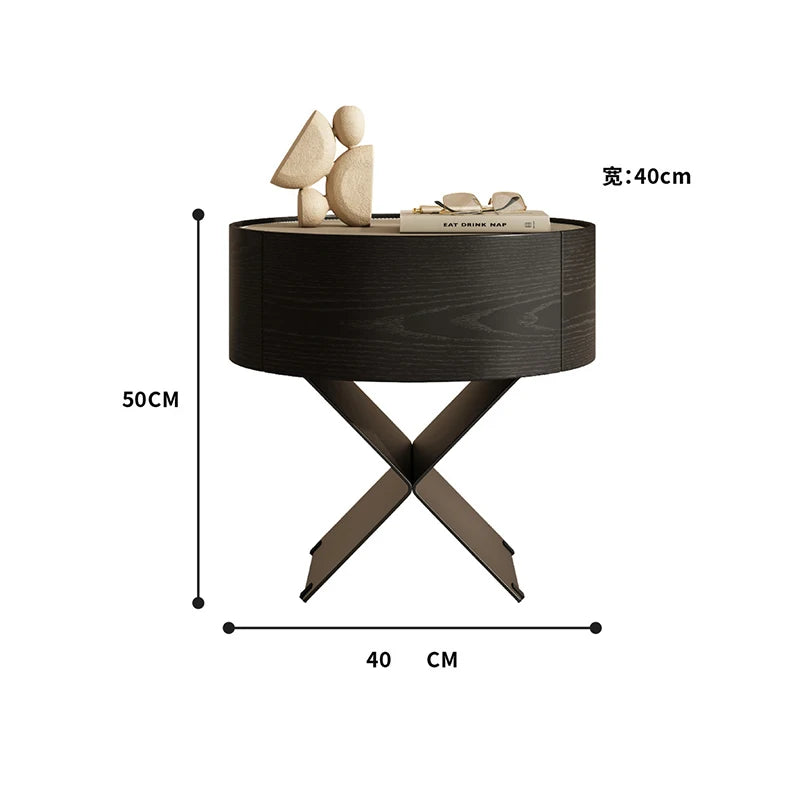 Simple Nightstands Round Design