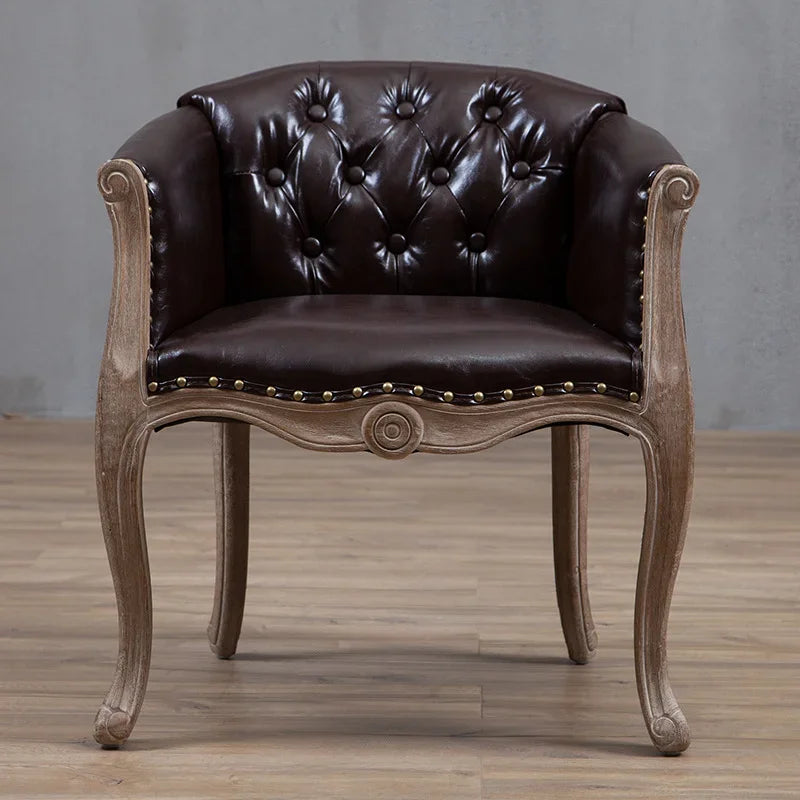 Leisure Sofa Chair, Solid Wood Antique Dining Chair,