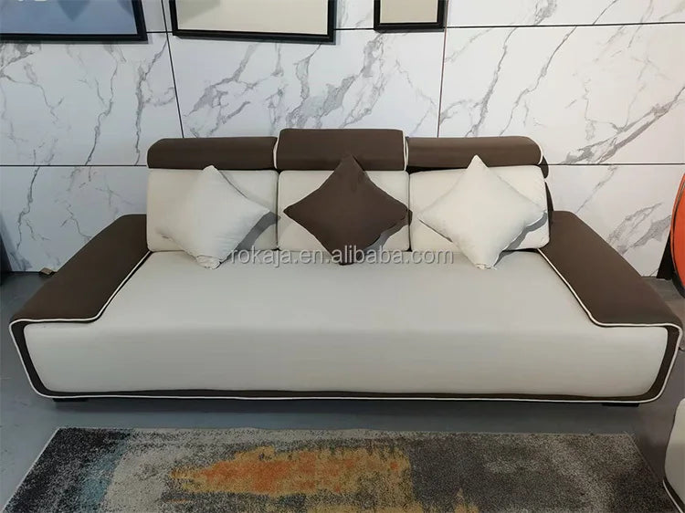 Fabric L-Shape Sofa Set Simple Living Room Furniture