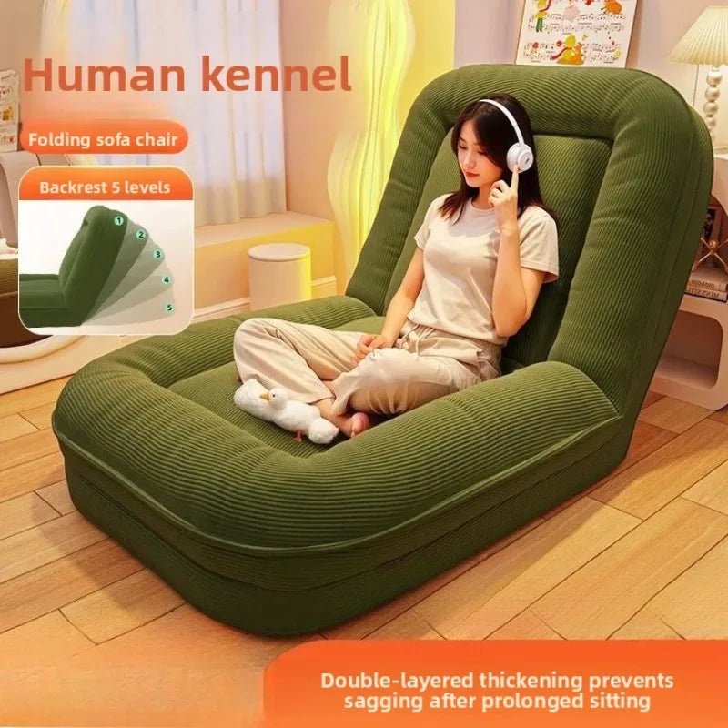Lazy sofa reclining and sleeping tatami back recliner