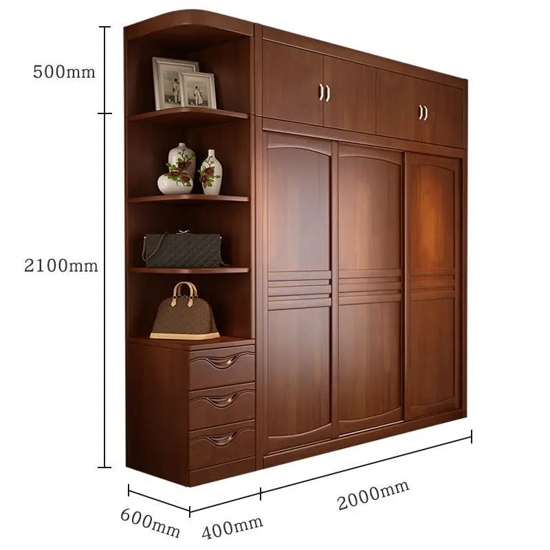 Wardrobe Solid wood sliding door