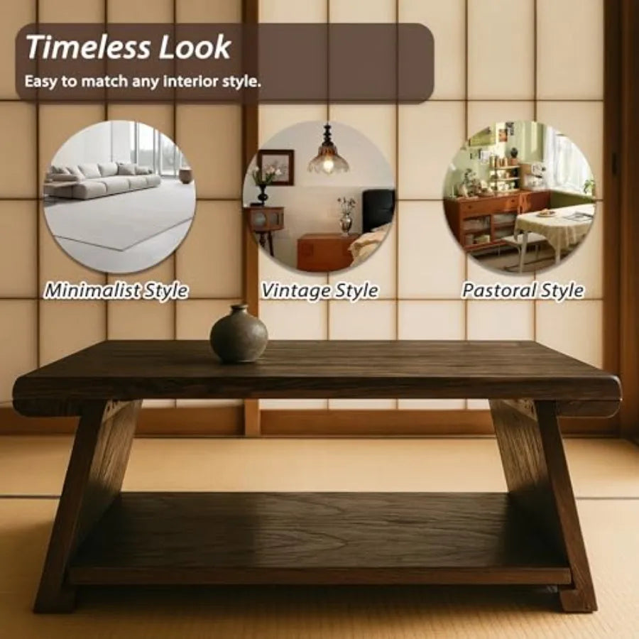 Japanese Low Floor Table Folding Coffee Table