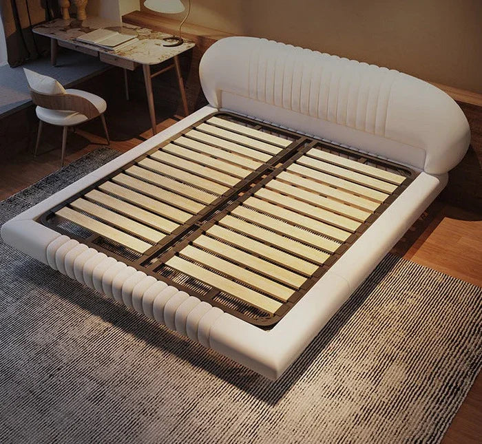 Luxury Bedroom Furniture Queen/King Size Bed Frame Leather Fabric