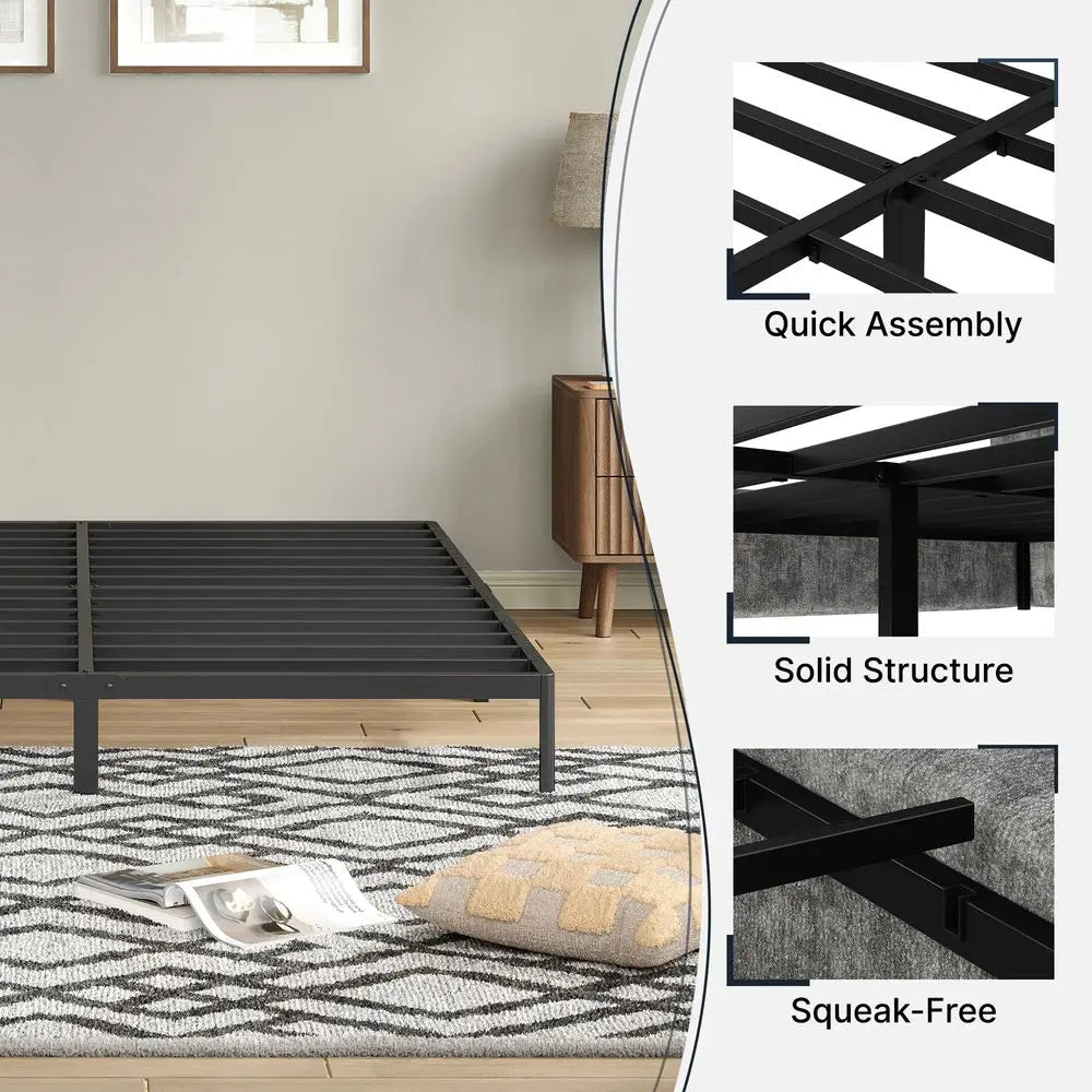 Queen Adjustable Bed Frame and 12 Inch Cooling Gel Memory Foam Mattress Set