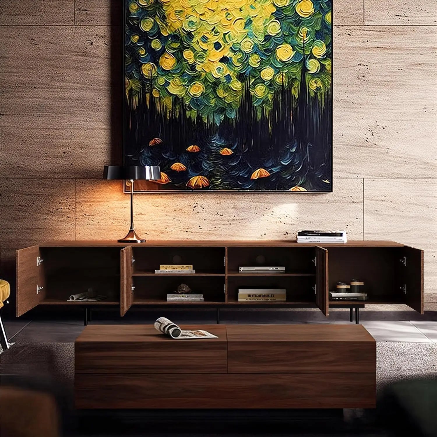 Large Entertainment Center Media Console
