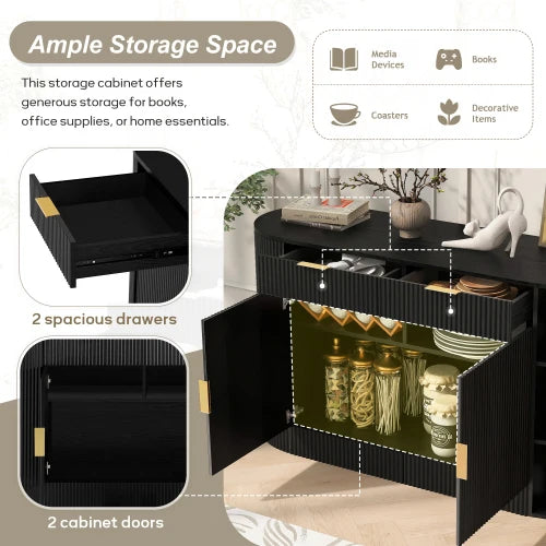 3-Tier Shelf Buffet Cabinet