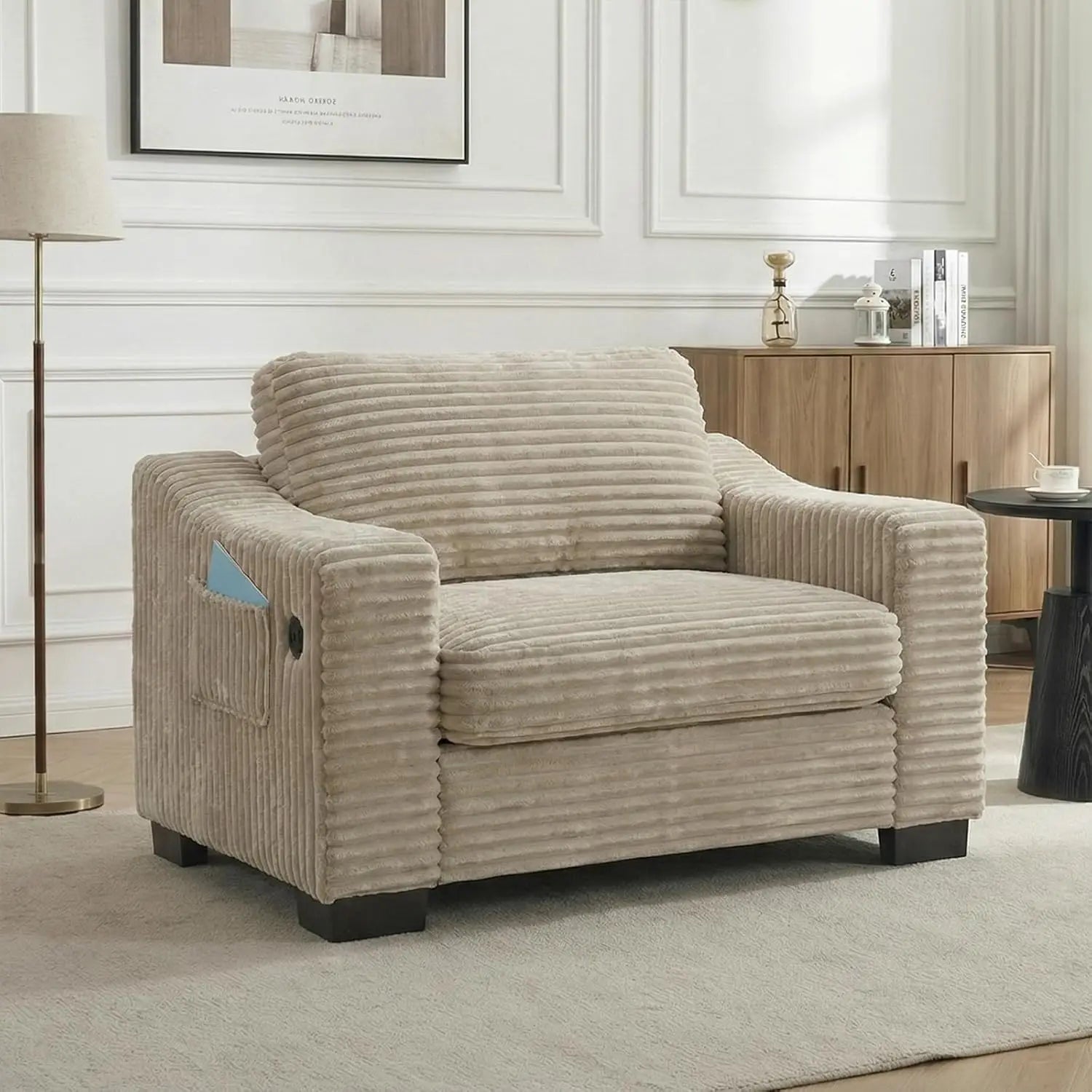 Oversized Accent Chair USB Charger