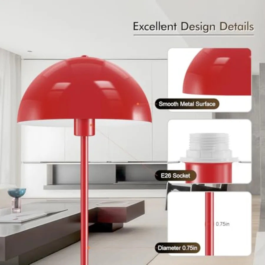 Floor Lamp, Retro Mushroom Dome Shade,