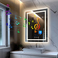 Lighted Bathroom Mirror with Bluetooth Speaker Smart LED
