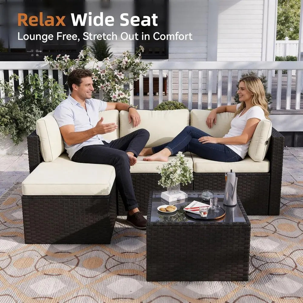 5-Piece Outdoor Sectional Sofa Set
