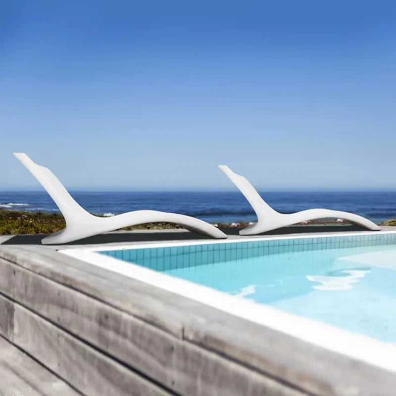 Beach Furniture White Swimming Pool Chair