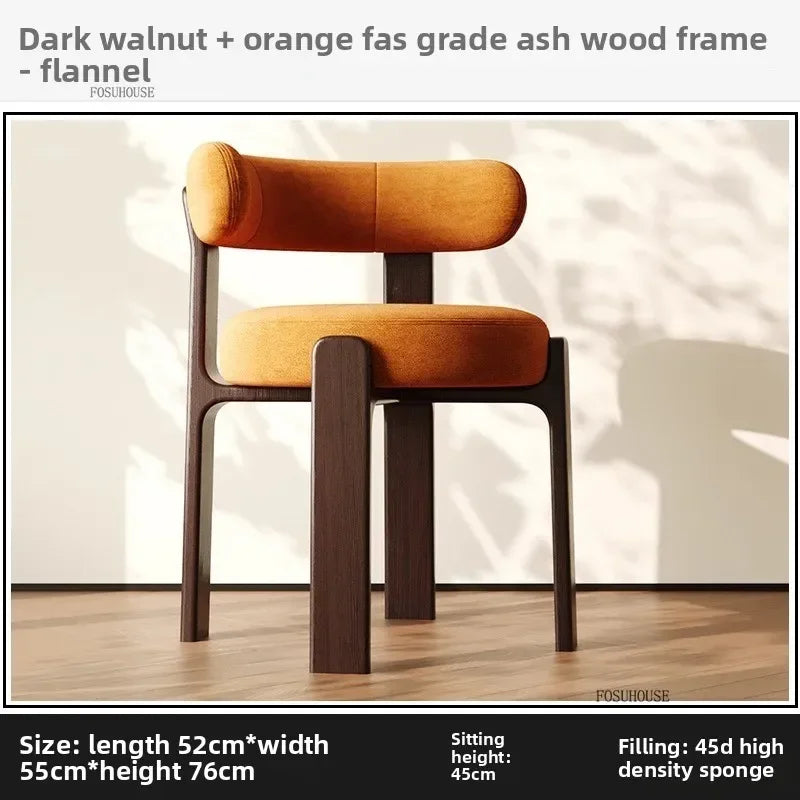 Solid Wood Dining Room Backrest Chairs