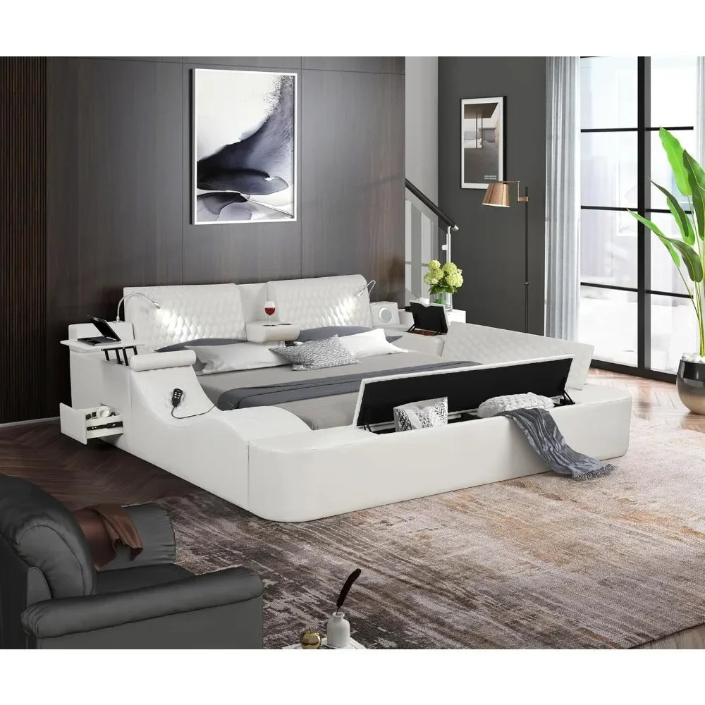 Smart Multifunctional Leather Bed Frame Massage Recliner and more...
