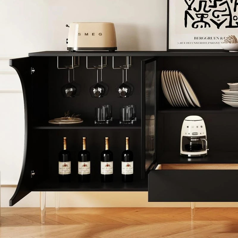 Cream Buffet Wood Island Storage