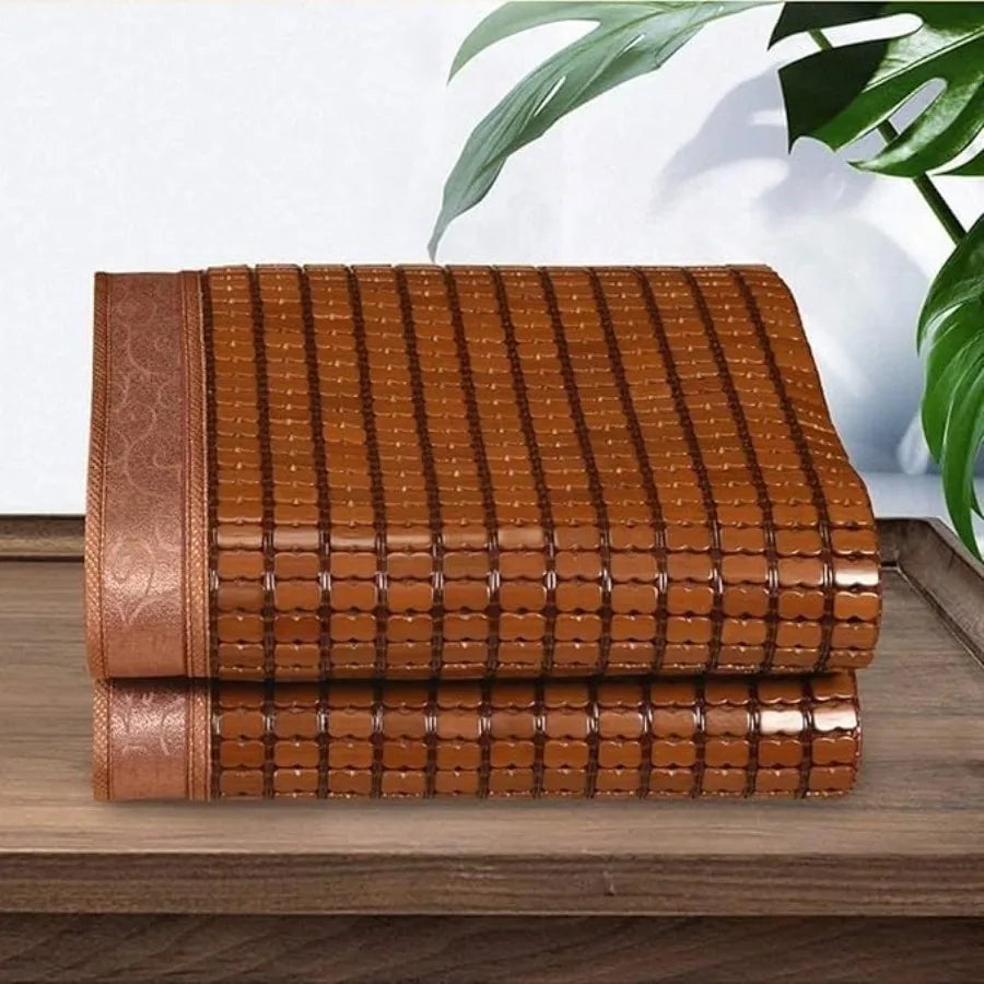Bamboo Cooling Sleeping Mat Breathable Rattan Pad Foldable Mattress