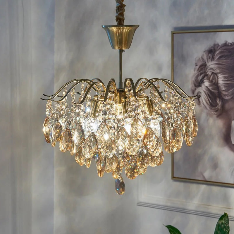 Luxury French Crystal Ceiling Pendant Lamp