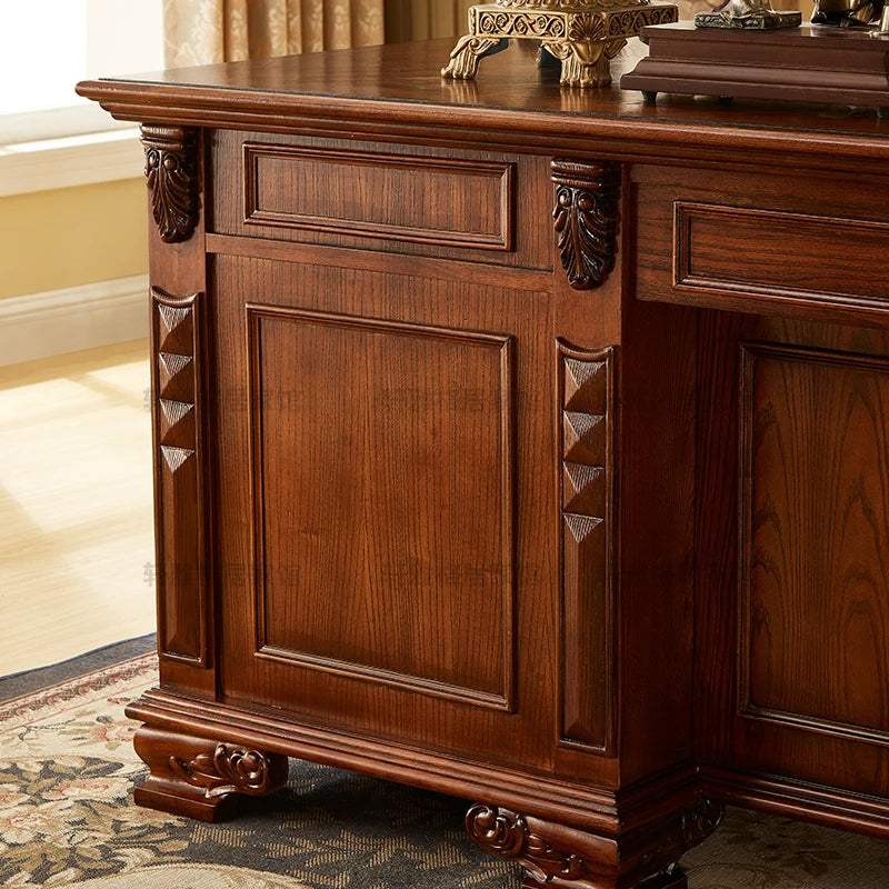 American solid wood desk boss big Executive desk and Chair